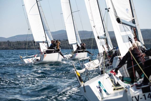Montenegro J70 Racing fleet, 9 boats in Porto Montenegro